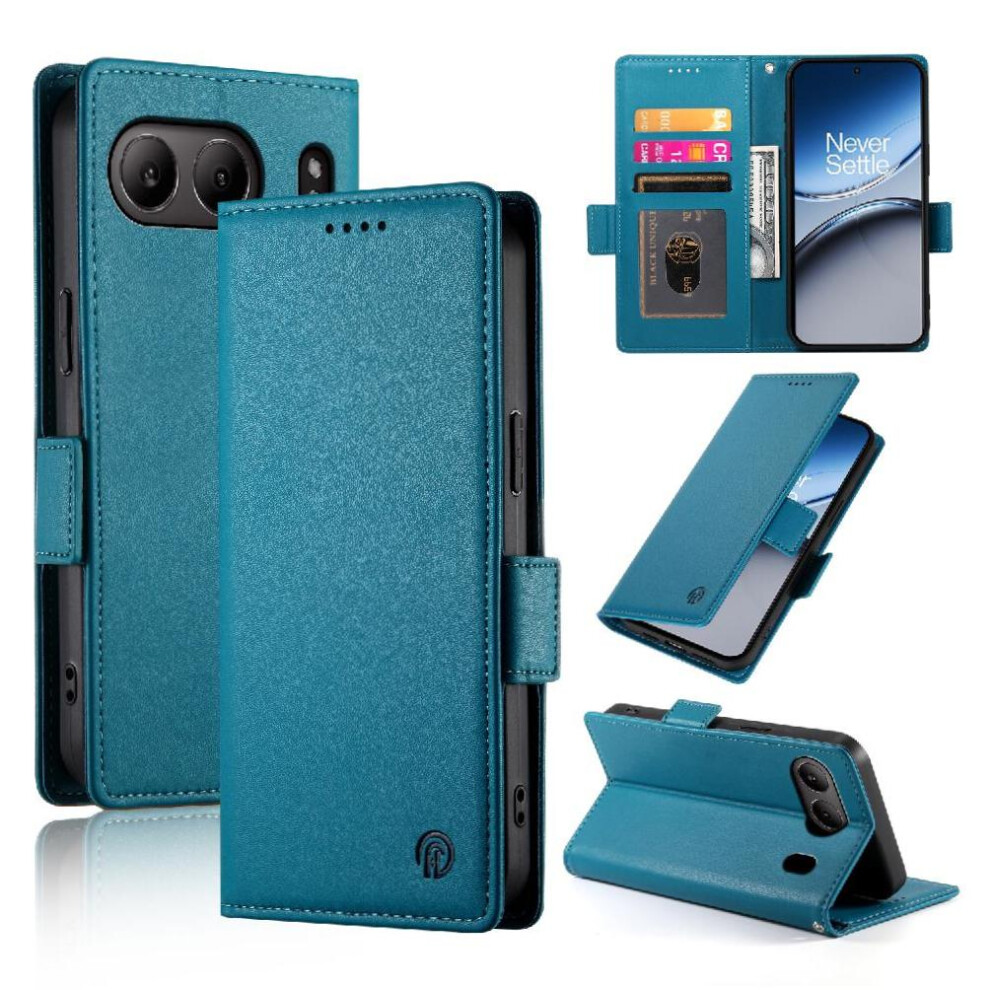 (Blue) Flip Case For Oneplus Nord 4 5G Wallet Daily Use Card Slots Flip Business Blue 764563431397