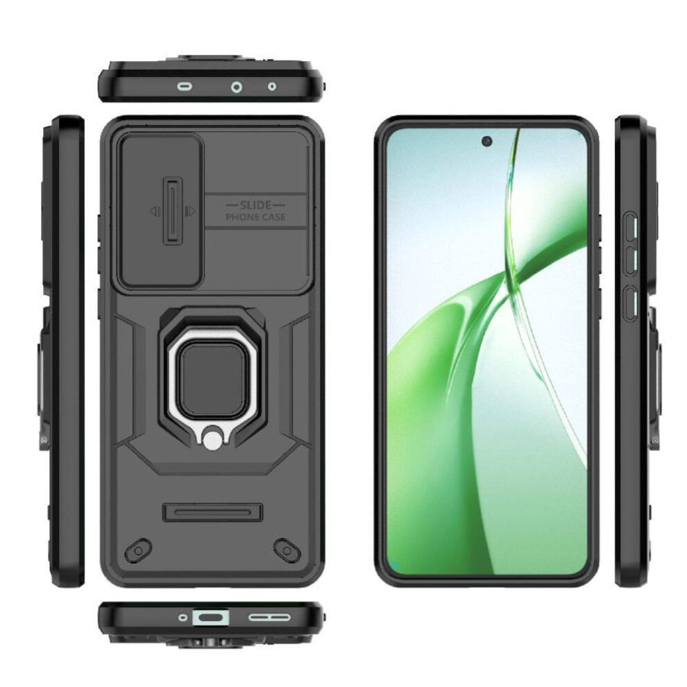 (Black) Case For Oneplus Nord Ce4 Kickstand Anti-Scratch Protective Cover Ring Holder Black 764563433162