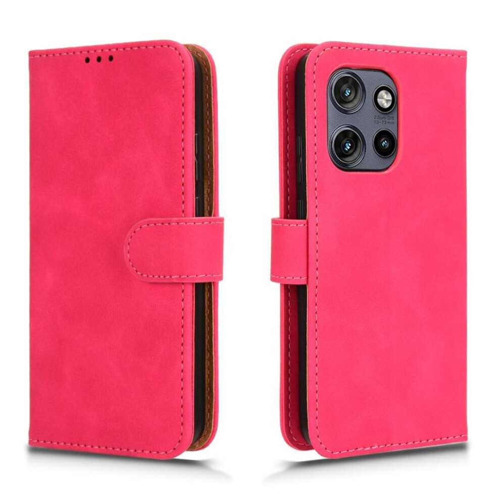 (Red) Flip Case For Motorola Edge 50 Neo Card Slots Holder Kickstand Wallet Side Buckle Pu Leather Red 764563433377
