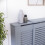 Vida Designs (Adjustable) Milton Radiator Cover Cabinet Vents Dark Grey 4