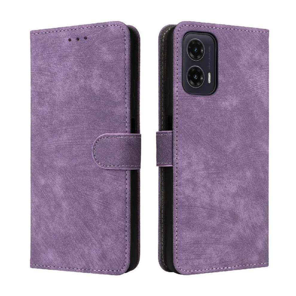 (Purple) Case For Motorola Moto G35 5G Card Slots Cover Rfid Blocking Flip Folio Wallet Pu Leather Magnetic Closure Purple 764563433568