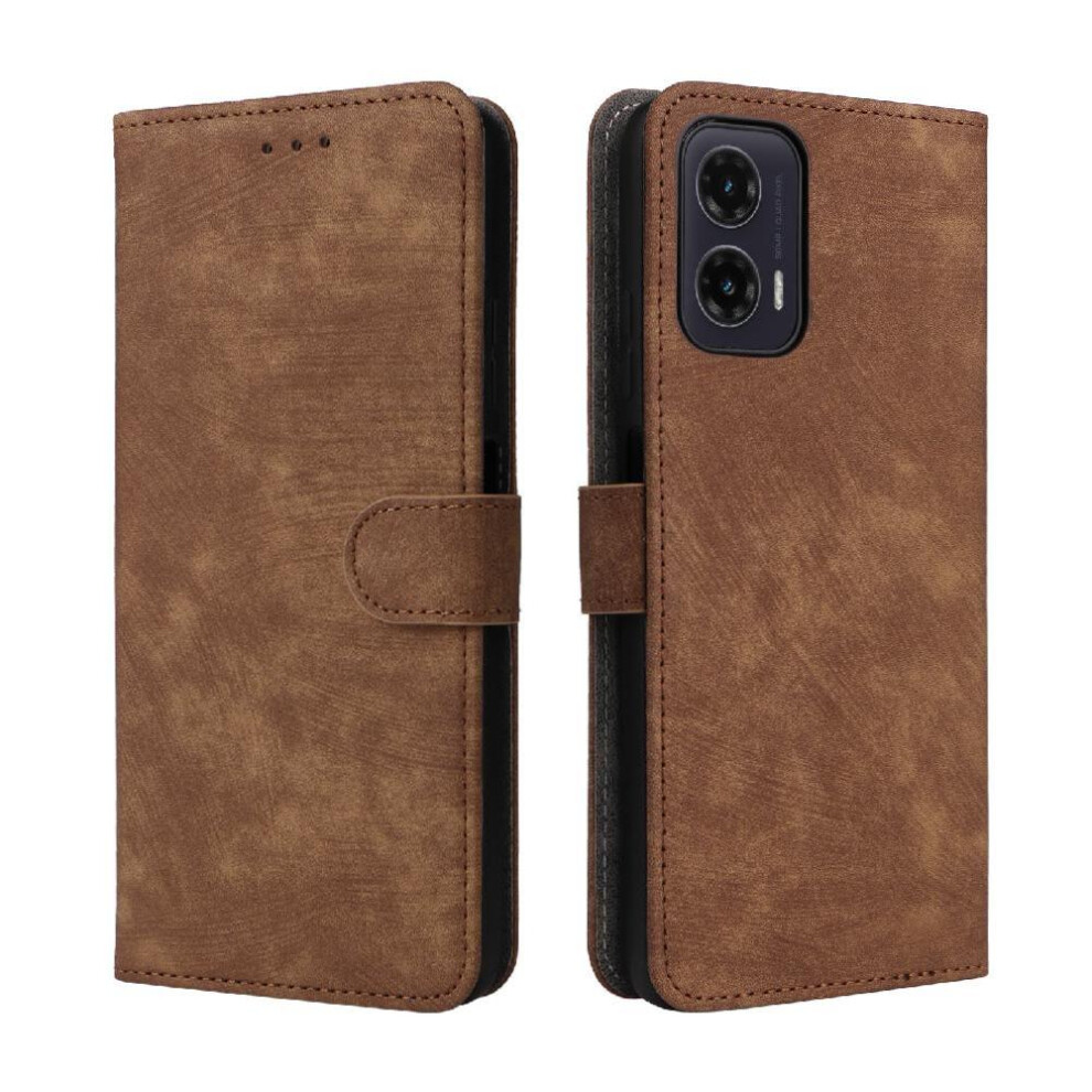 (Brown) Case For Motorola Moto G35 5G Card Slots Cover Rfid Blocking Flip Folio Wallet Pu Leather Magnetic Closure Brown 764563433551