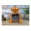 Robot Desk Clock | Compact Analogue Clock with Orange Metal Frame 3