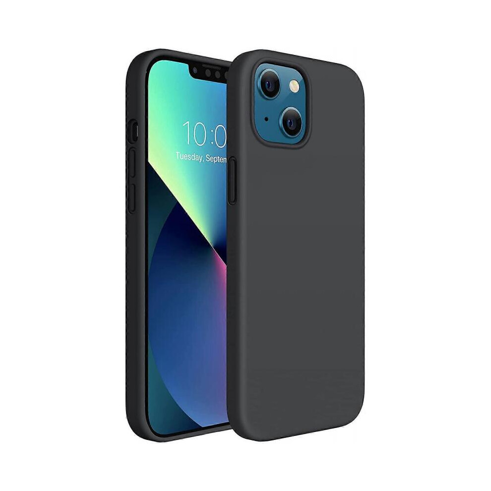 (Black) Liquid Silicone Case Compatible For Iphone 13 Black 5004229705208