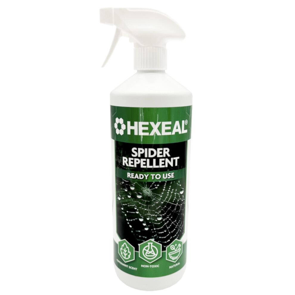 Hexeal Spider Repellent 1L Spray - Peppermint, Non-Toxic & Chemical Free
