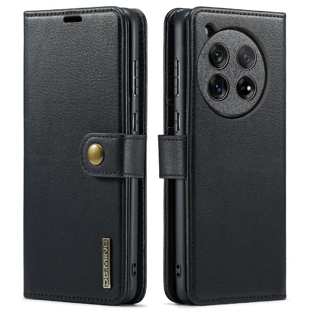 (Black) Wallet Case For Oneplus 12 Card Slots Magnetic Pu Leather Protective Flip Kickstand Black 764563433711