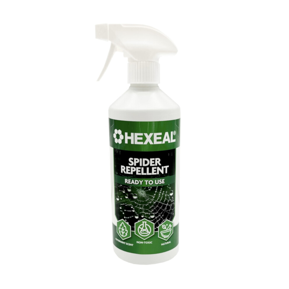 Hexeal Spider Repellent 500ml Spray - Peppermint, Non-Toxic & Chemical Free