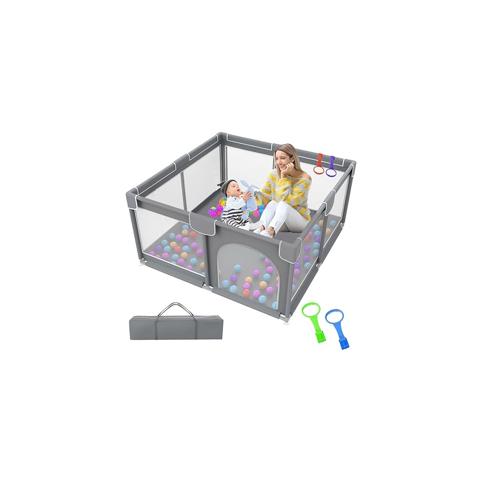 Dujeff Baby Playpen 90Cmx90cm Sturdy Safety