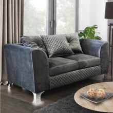 (2 Seater) Stork Plush Velvet Sofa (Corner/ 3&2 Seater)