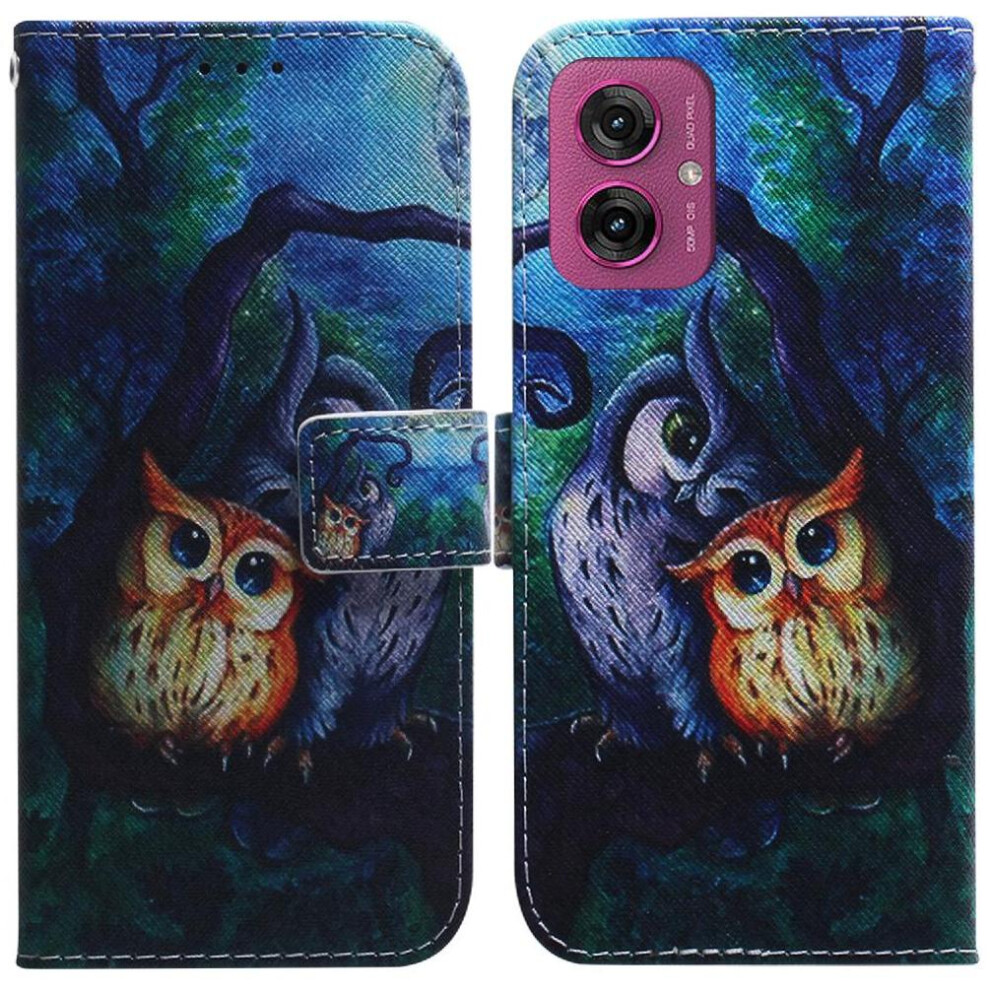 (C2) Flip Case For Motorola Moto G55 Wallet Painted Magnetic Closure Pu Leather Card Slots 764563436637