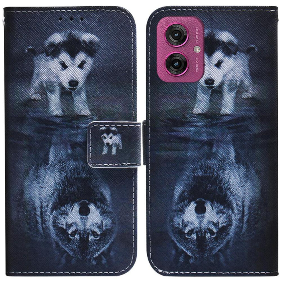(C7 ) Flip Case For Motorola Moto G55 Wallet Painted Magnetic Closure Pu Leather Card Slots 764563436682