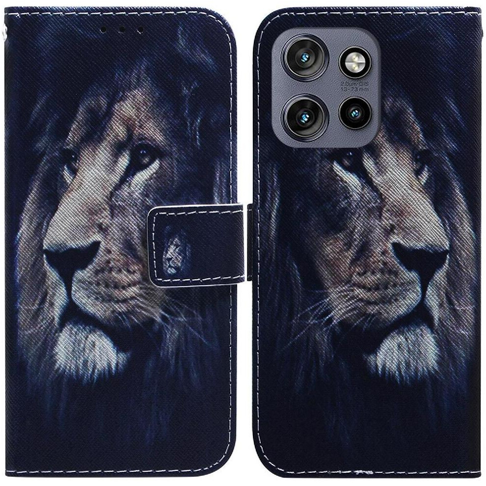 (C6) Flip Case For Motorola Edge 50 Neo 5G Pu Leather Wallet Magnetic Closure Painted Card Slots 764563436767