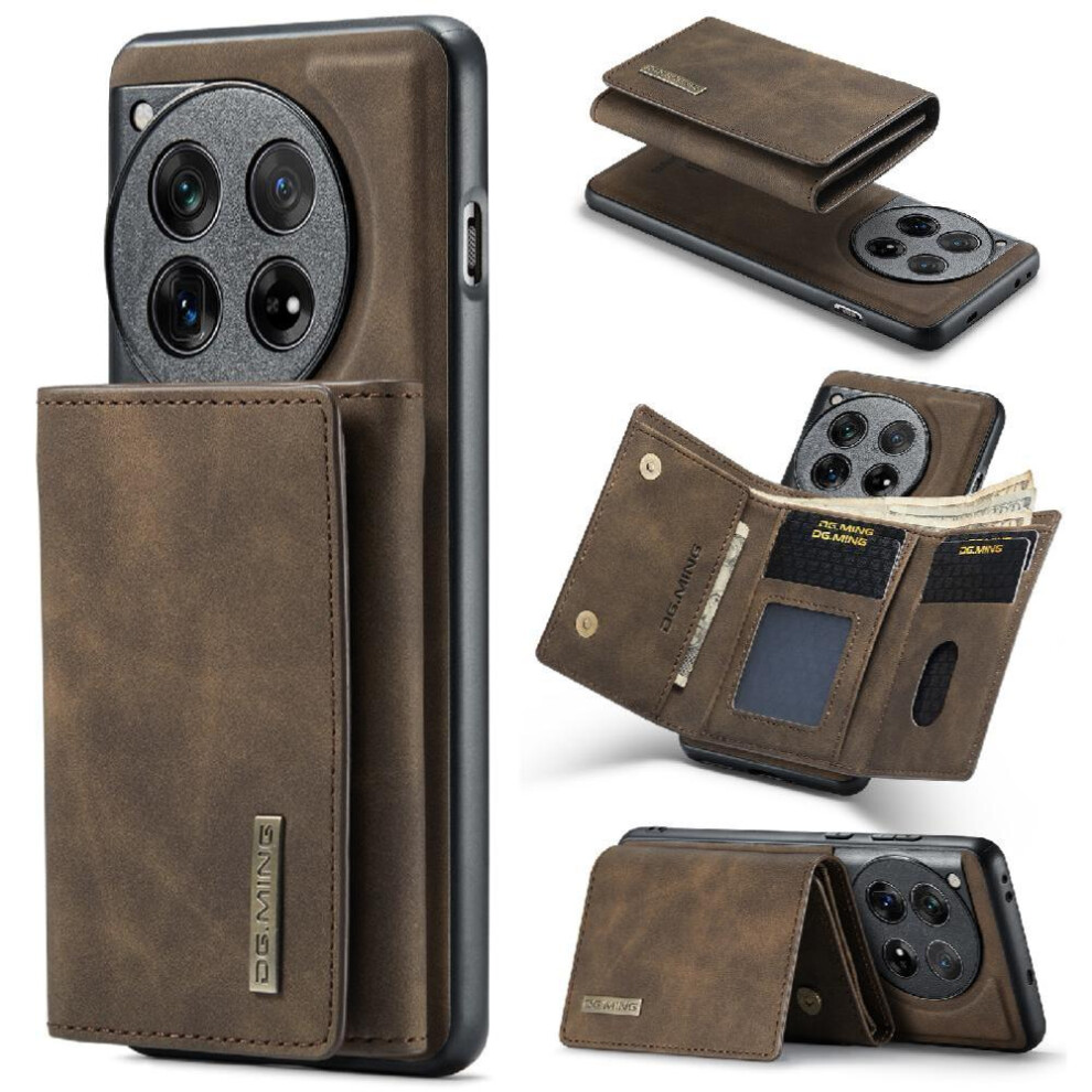 (Khaki ) Wallet Case For Oneplus 12 Card Slots Magnetic Pu Leather Protective Flip Kickstand 764563436880