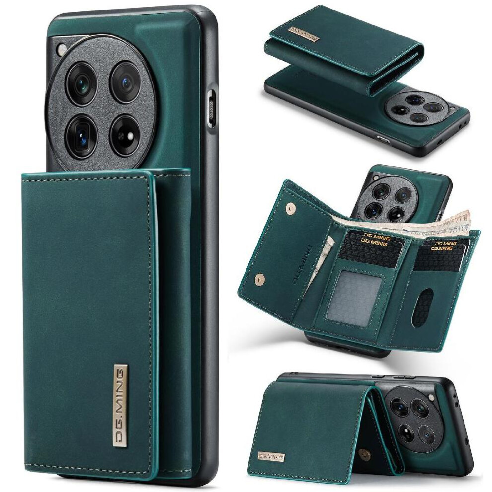 (Green) Wallet Case For Oneplus 12 Card Slots Magnetic Pu Leather Protective Flip Kickstand Green 764563436897