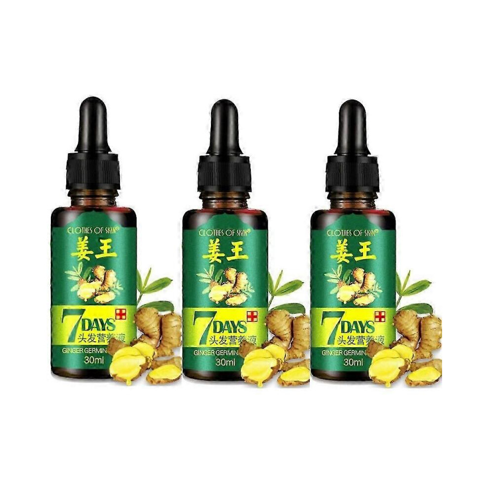 3pcs Hair Growth Serum Natural Essential Oil Hair Regrowth Treatment Repair Care Oil