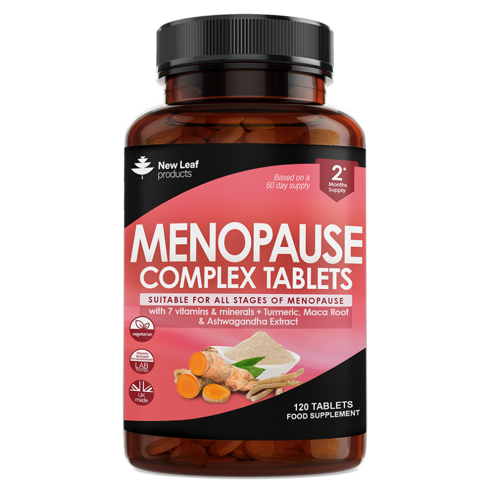 New Leaf Product Menopause Supplements For Women With Turmeric, Ashwagandha & Maca