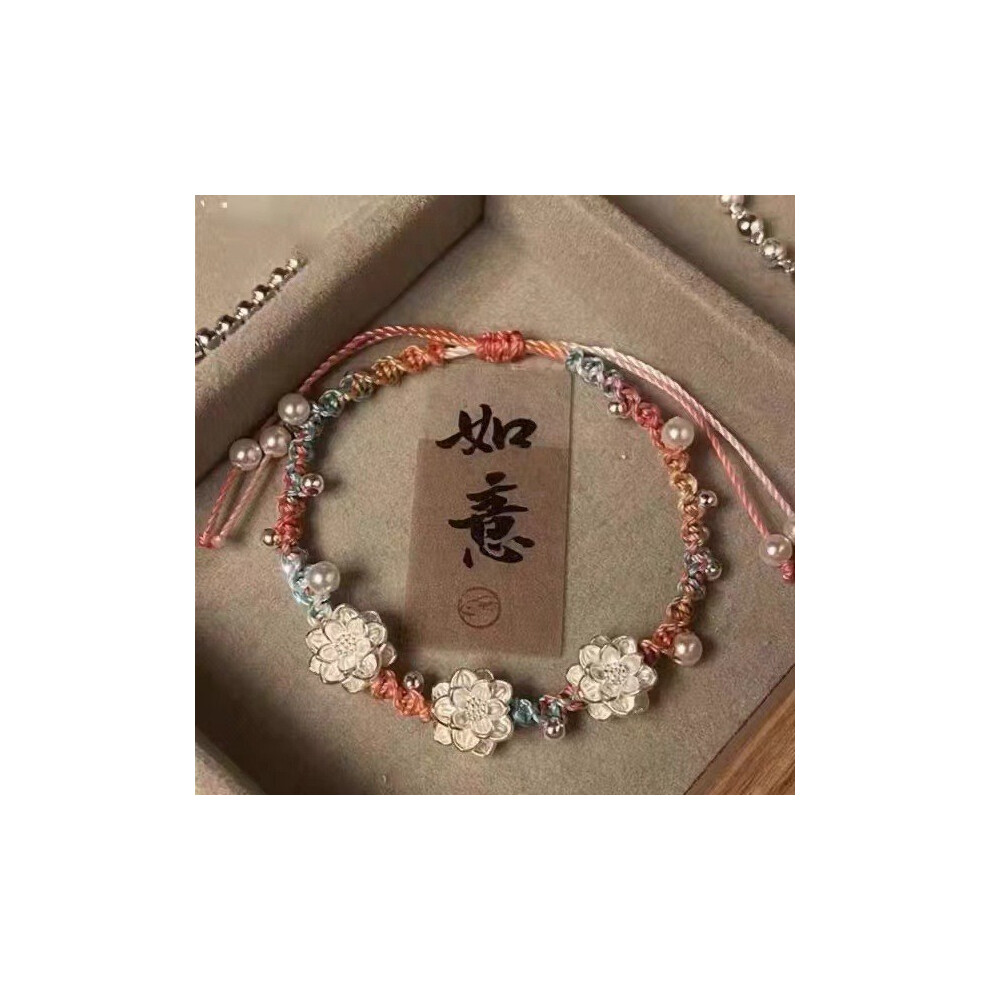 Bracelet lotus été luxe pour femme fait main bijoux chinois chic