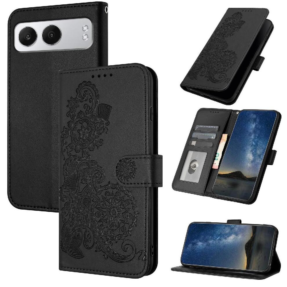 (Black) Flip Case For Oneplus Nord 4 Flip Folio Book Pu Leather Magnetic Closure Kickstand Protective With Card Slot Stand Black 764563438945
