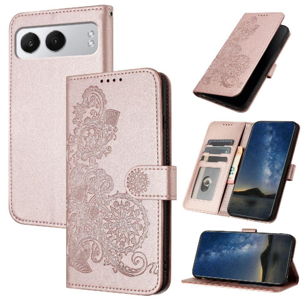 (Pink) Flip Case For Oneplus Nord 4 Flip Folio Book Pu Leather Magnetic Closure Kickstand Protective With Card Slot Stand Pink 764563438877