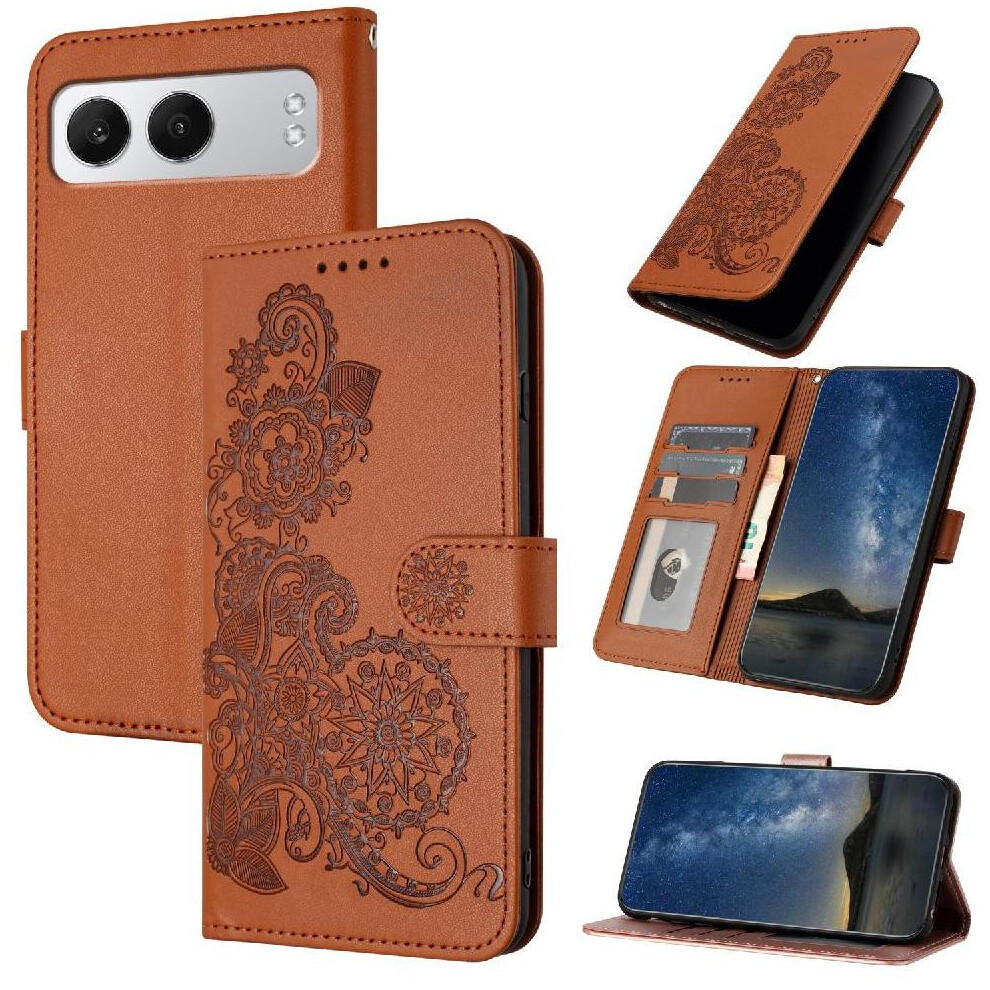 (Brown) Flip Case For Oneplus Nord 4 Flip Folio Book Pu Leather Magnetic Closure Kickstand Protective With Card Slot Stand Brown 764563438914