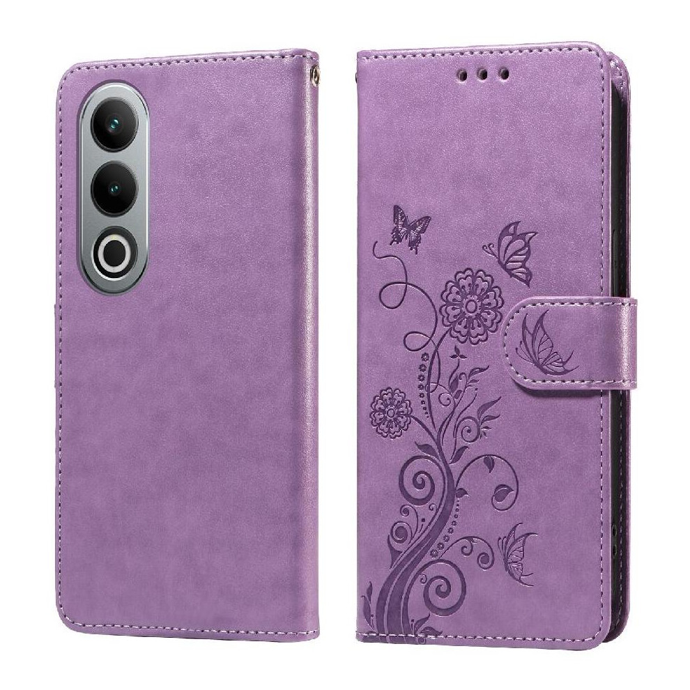(Purple) Flip Case For Oneplus Ace 3V Leather Flip Flower Cardslots Purple 764563439270