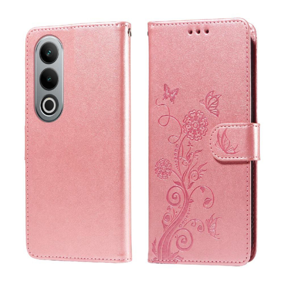 (Rose ) Flip Case For Oneplus Ace 3V Leather Flip Flower Cardslots Gold 764563439317