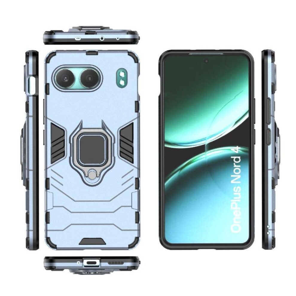 (Green) Ring Car Mount Kickstand Case For Oneplus Nord 4 Shockproof Military Grade Protection Metal Ring Holder Kickstand Green 764563439560