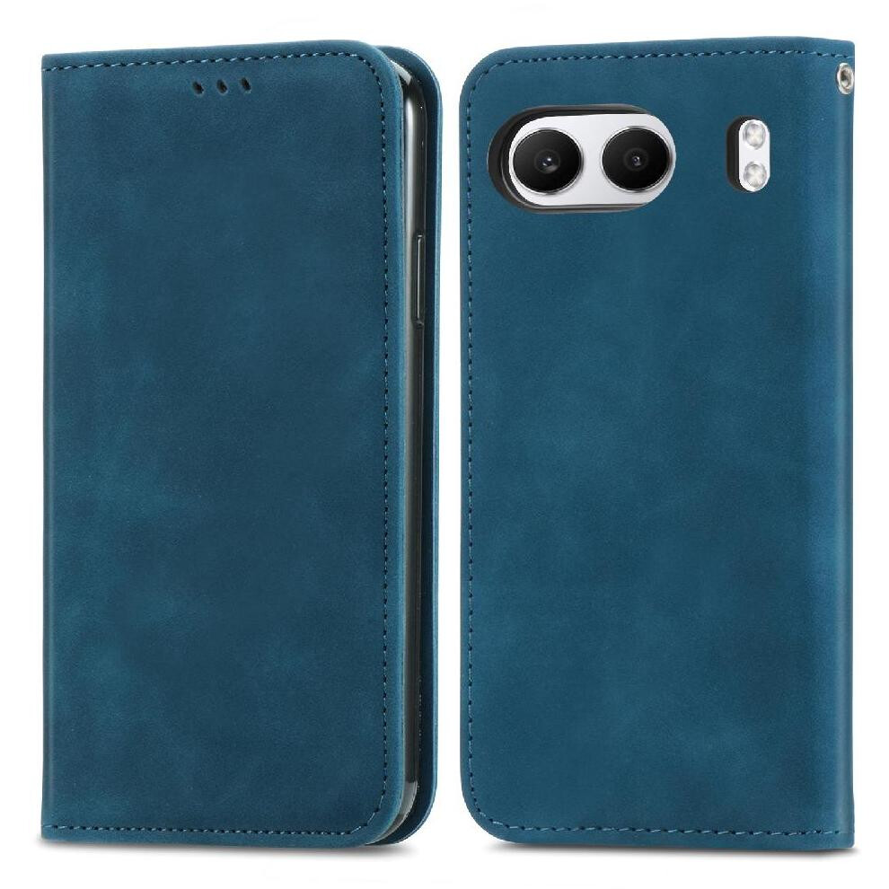Photos - Case  Flip  for Oneplus Nord 4 Flip Cover Simple Business Shockproof Wallet Leather (Blue)