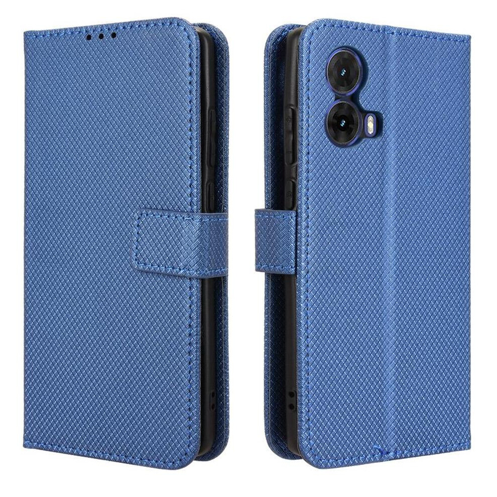 (Blue) Case For Motorola Moto S50 Neo Cover Magnetic Wallet Card Holder Kickstand Blue 764563440849