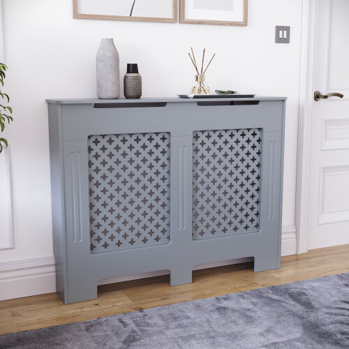 Vida Designs (Medium) Oxford Radiator Cover Dark Grey MDF Grill Guard