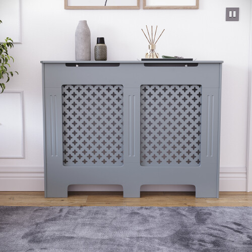 Vida Designs (Medium) Oxford Radiator Cover Dark Grey MDF Grill Guard 2