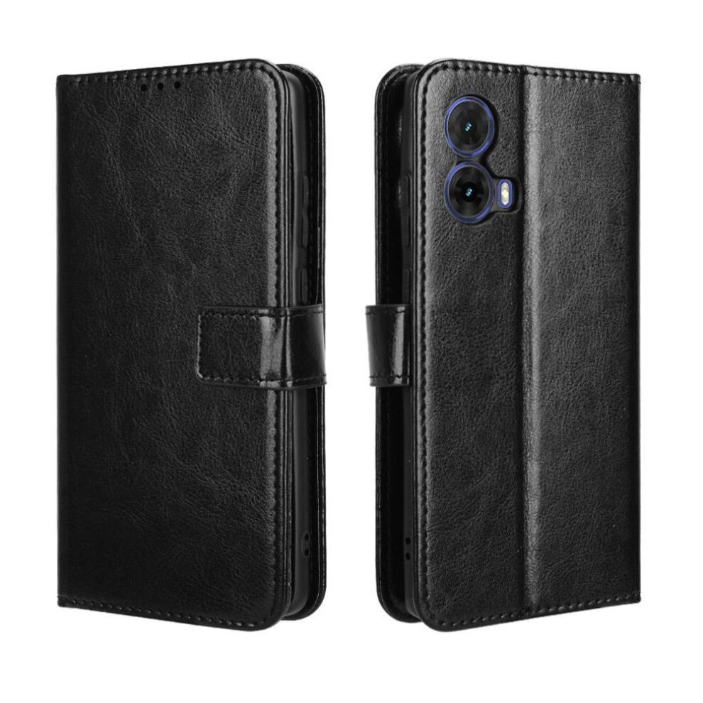 (Black) Case For Motorola Moto S50 Neo 5G Wallet Magnetic Flip Cover Card Holder Black 764563441099