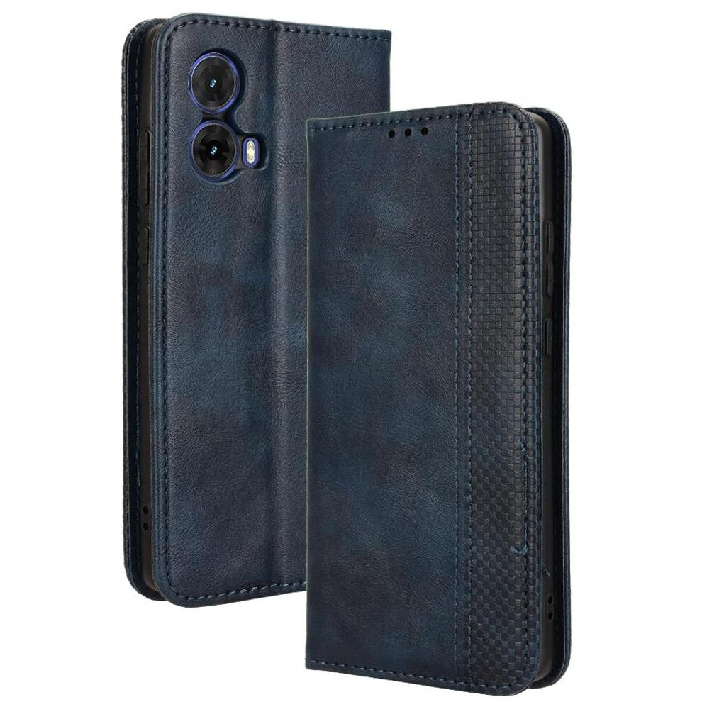 (Blue) Case For Motorola Moto S50 Neo 5G Pu Leather Wallet Magnetic Closure Blue 764563441297