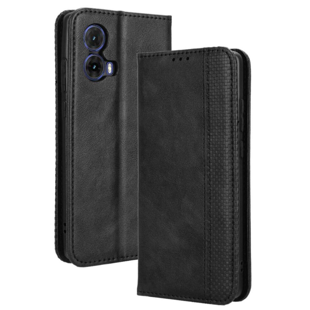 (Black) Case For Motorola Moto S50 Neo 5G Pu Leather Wallet Magnetic Closure Black 764563441273