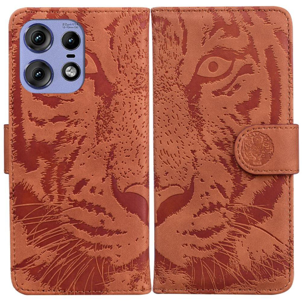(Brown) Flip Case For Oneplus Nord Ce4 5G Kickstand Protective Embossed Cute Tiger Leather Wallet Brown 764563441785