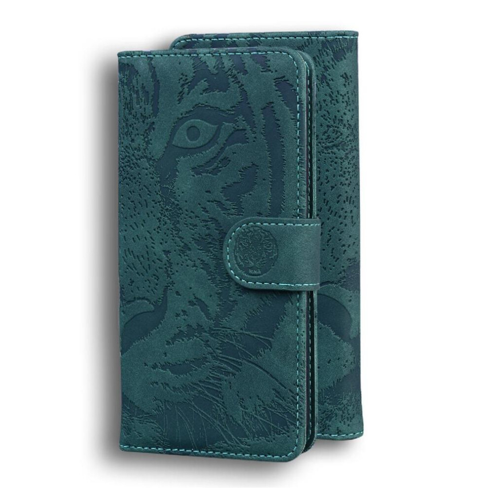 (Green) Flip Case For Oneplus Nord Ce4 Lite Kickstand Protective Embossed Cute Tiger Leather Wallet Green 764563441952