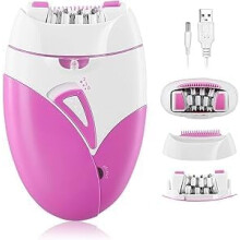 Epilator for Women - Cordless Facial & Body Hair Removal, 36 Tweezers, 2 Speeds, LED Light, Titanium Alloy Blade, USB Rechargeable