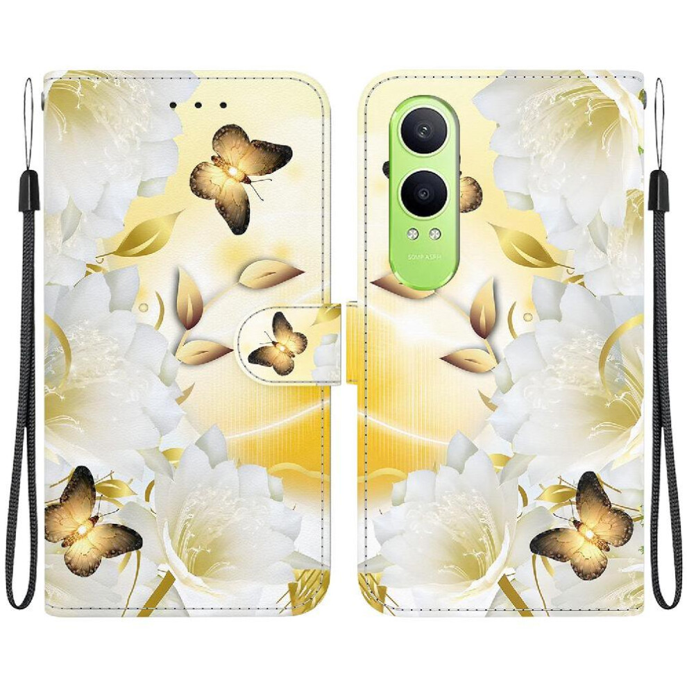 (C7 ) Case For Oneplus Nord Ce4 Lite Card Slots Butterfly Flower Painted Wallet Pu Leather Magnetic Closure 764563442843