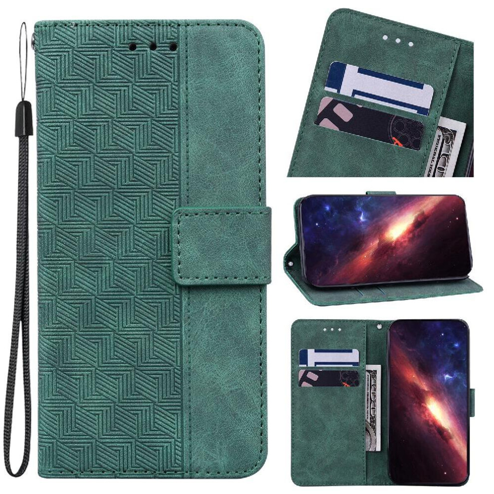 (Green) Flip Case For Oneplus Nord Ce4 Lite Kickstand Feature Premium Pu Leather Flip Folio Wallet Cover Geometric Embossed Green 764563442928