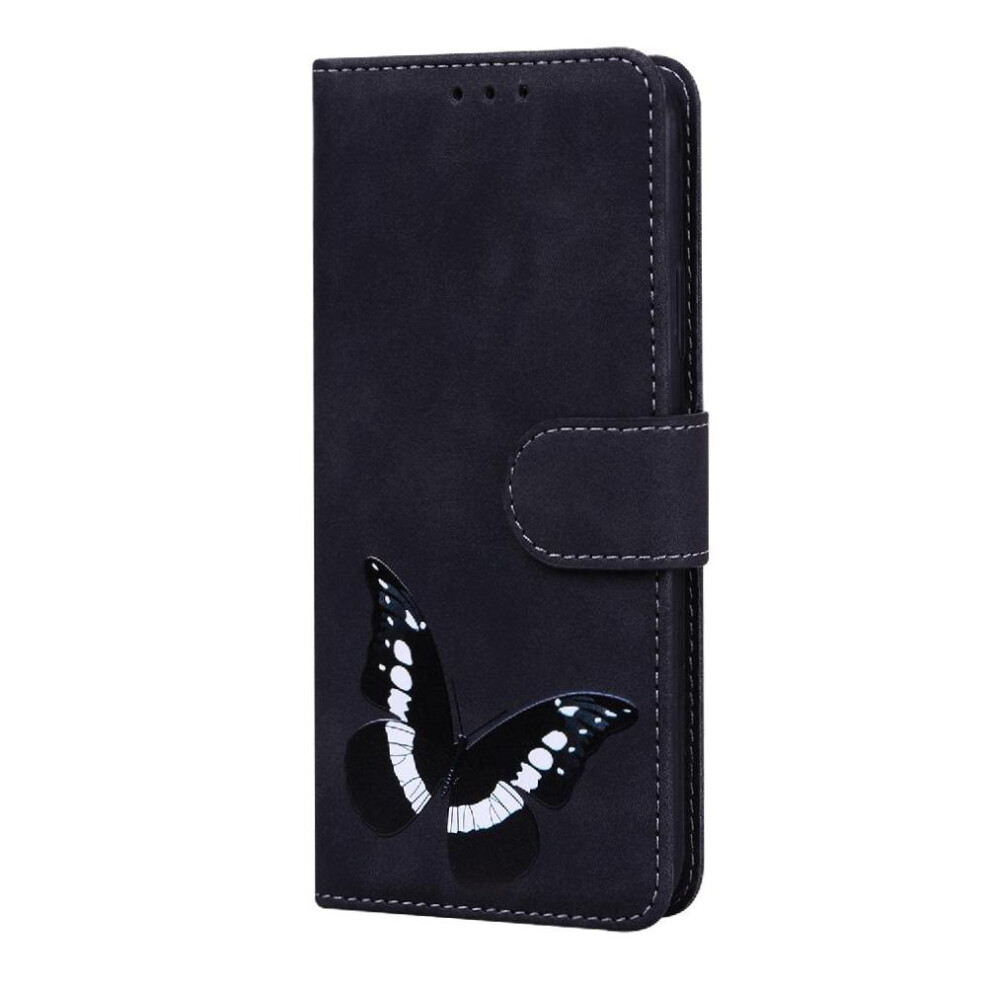 (Black) Flip Case For Oneplus Nord Ce4 Lite Butterfly Wallet Color Printed Card Slots Flip Folio Cover Black 764563443437