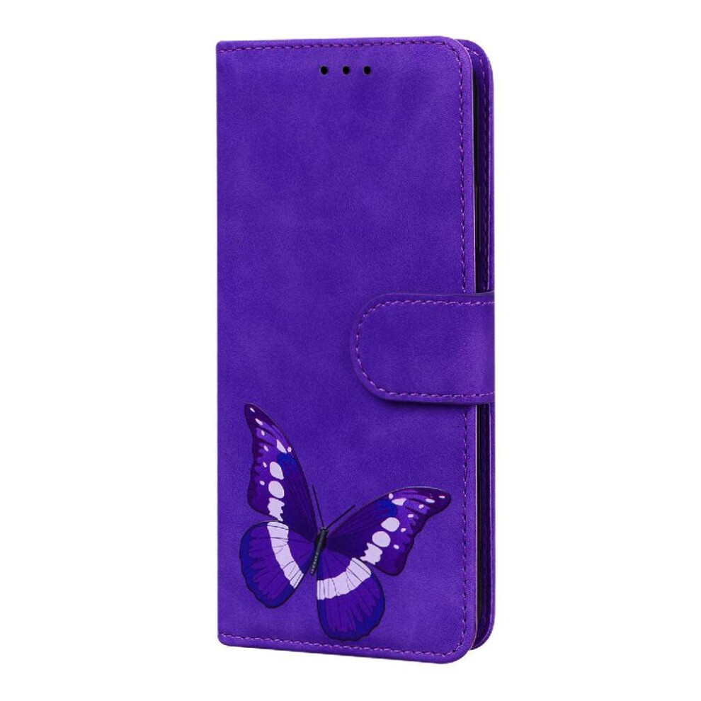 (Purple) Flip Case For Oneplus Nord 4 Flip Folio Cover Color Printed Card Slots Butterfly Wallet Purple 764563443444