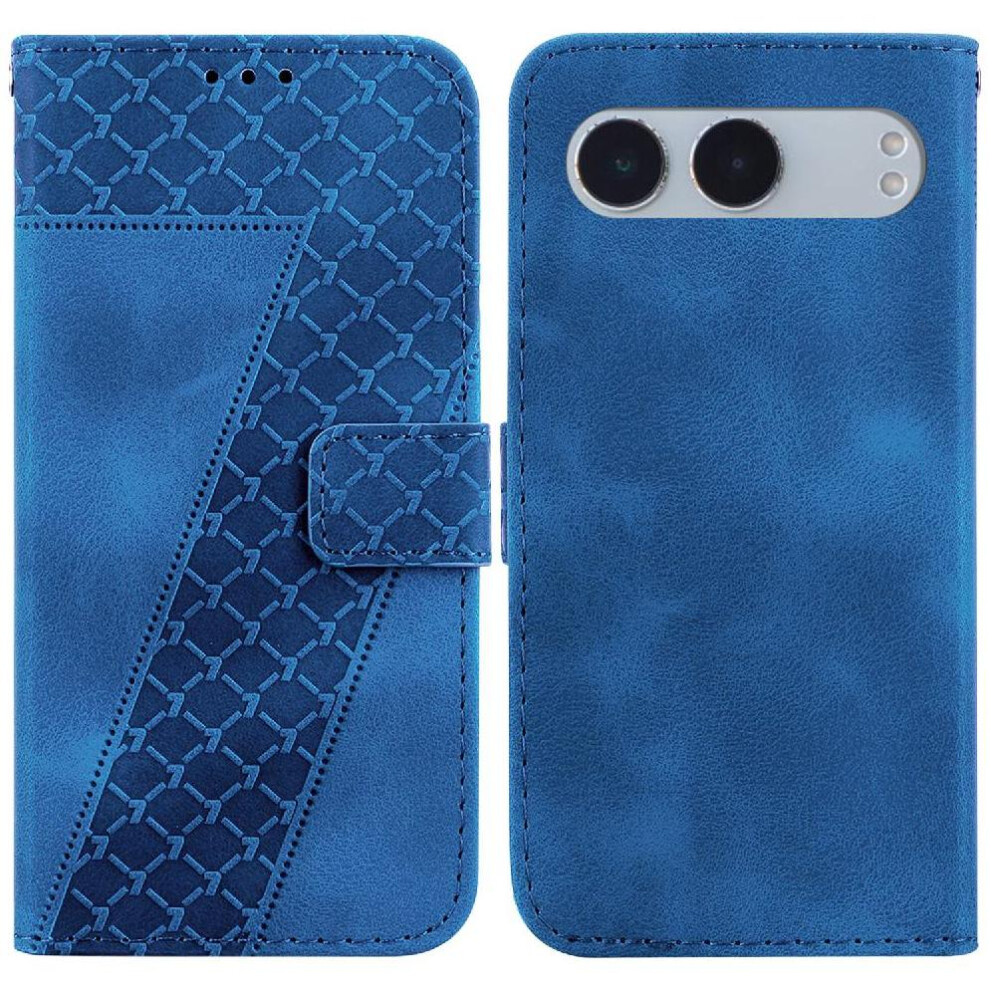 (Blue) Phone Case For Oneplus Nord 4 Embossed Pattern Card Slot Function Pu Leather Flip Folio Cover Wallet Blue 764563443895