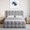Home Discount (Double, Light Grey Velvet) Valentina Ottoman Bed Frame Bedroom Storage UKFR 4
