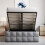 Home Discount (Double, Light Grey Velvet) Valentina Ottoman Bed Frame Bedroom Storage UKFR 5
