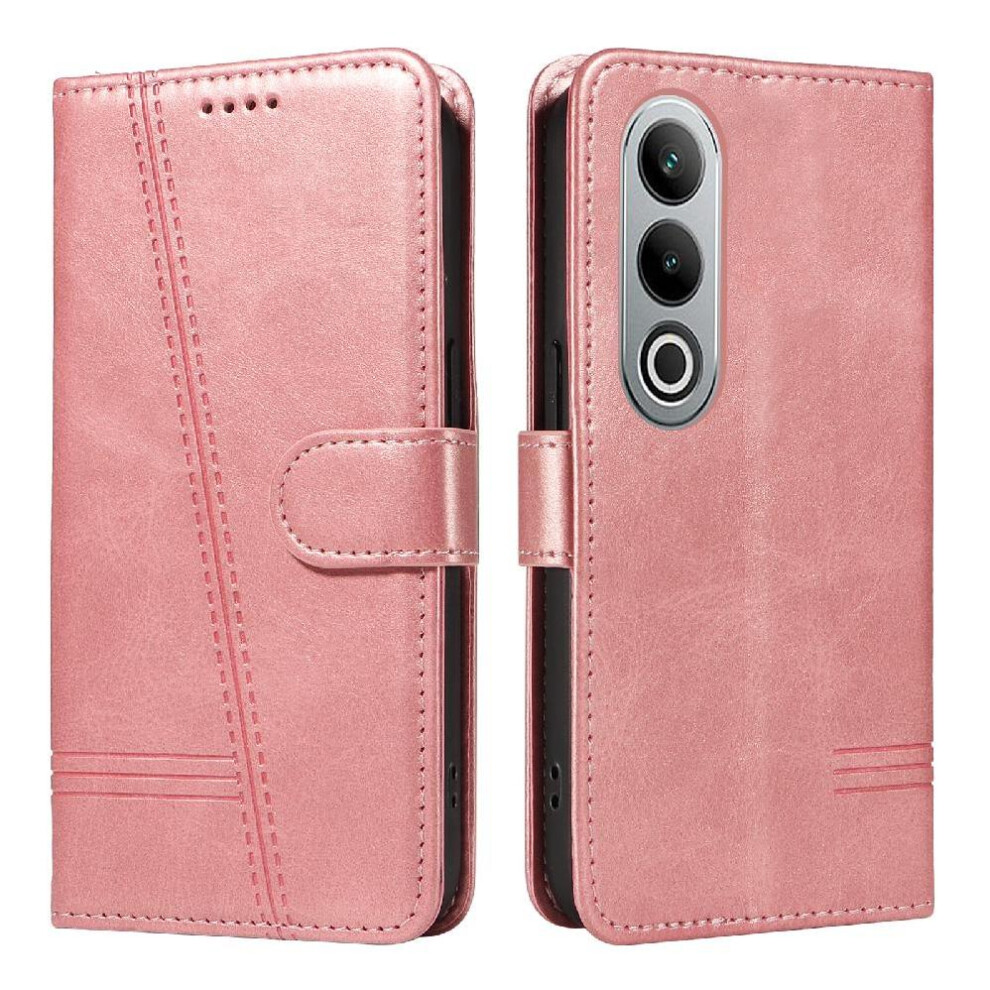 (Pink) Filp Case For Oneplus Nord Ce4 Pressed Pu Leather Detachable Black Bracelet Wallet Phone Case With Credit Card Slot Pink,Black 764563444632
