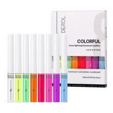 Neon Liquid Eyeliner 8 Shades Uv Glow Matte Quick Dry Water Soluble Color Eyeliner for Everyday Wear And Halloween Christmas