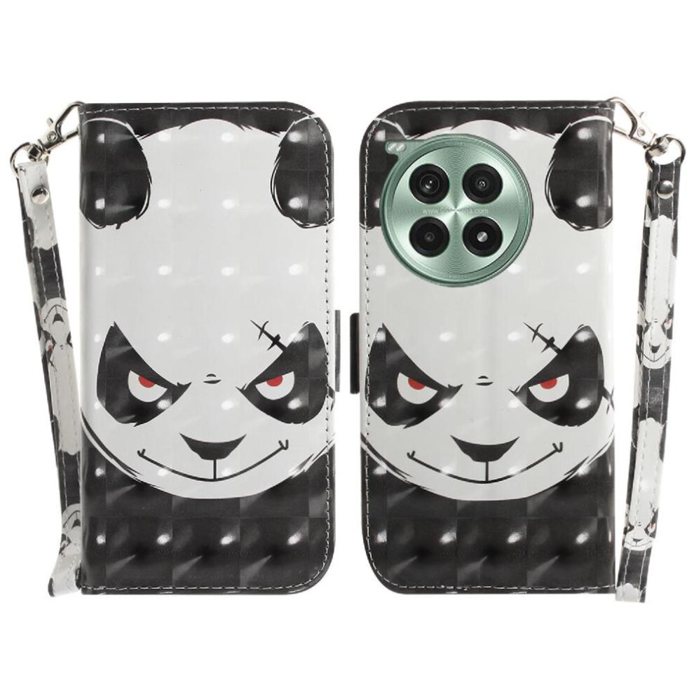 (C1 ) 3D Painted Protective Case For Oneplus Ace 3 Pro Lanyard Wallet Card Slots Pu Leather Magnetic Closure 764563444908