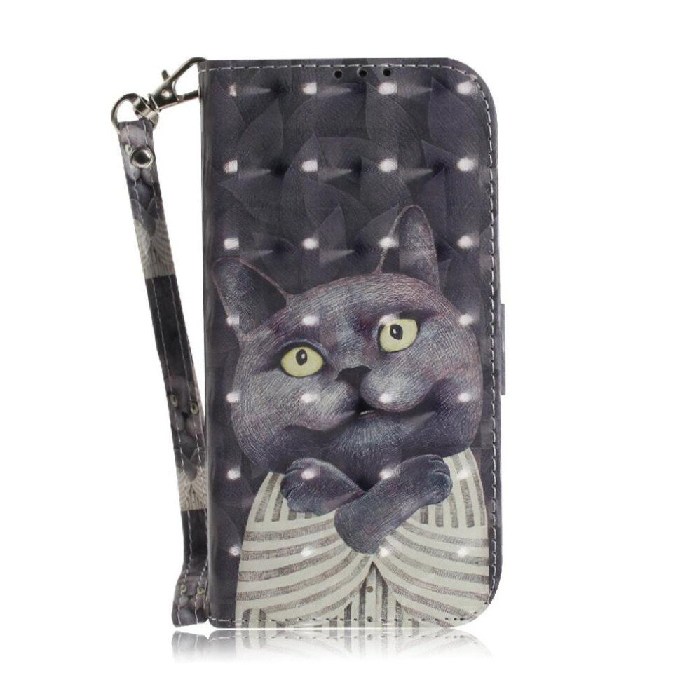 (C2) 3D Painted Protective Case For Oneplus Ace 3 Pro Lanyard Wallet Card Slots Pu Leather Magnetic Closure 764563444915