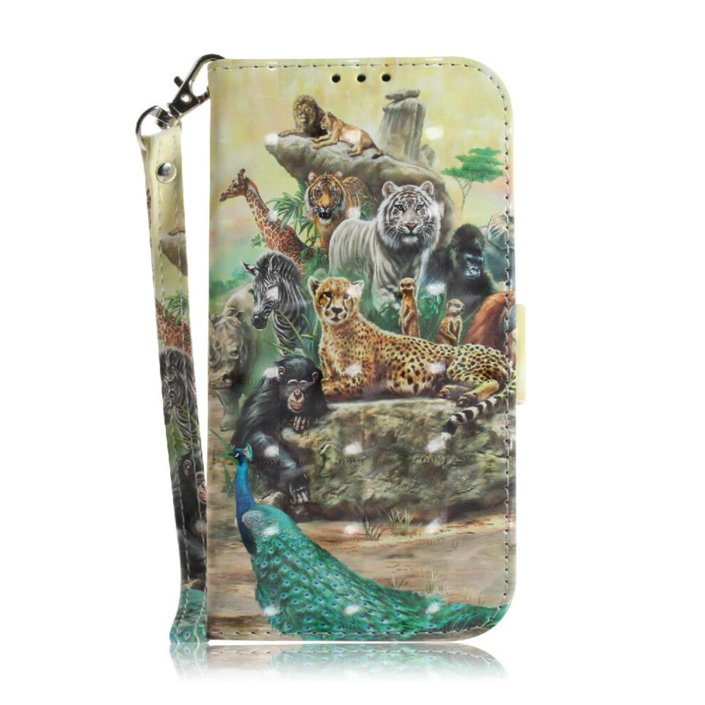 (Ohter) 3D Painted Protective Case For Oneplus Ace 3 Pro Lanyard Wallet Card Slots Pu Leather Magnetic Closure 764563444939