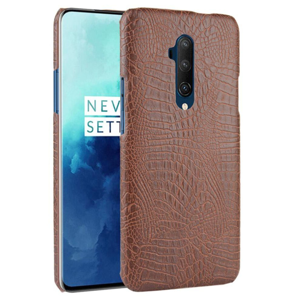 (Brown) Stylish Classic Case For Oneplus 7T Pro Classic Alligator Fashion Anti Scratch Protective Cover Compatibility Brown 764563447374
